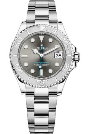 Rolex Yacht-Master 37 Automatic Slate Grey Dial Platinum Bezel Steel Women's Watch M268622-0002
