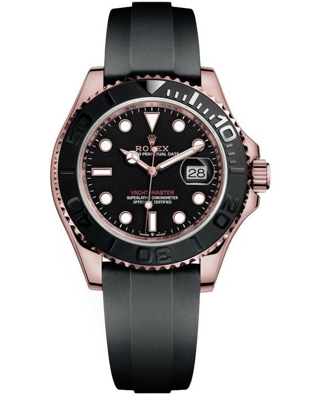 Rolex Yacht-Master 40 Black Dial Black Rubber Men's Watch M126655-0002