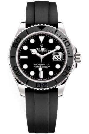 Rolex Yacht-Master 42 Black Dial 18kt White Gold Oysterflex Men's Watch M226659-0002