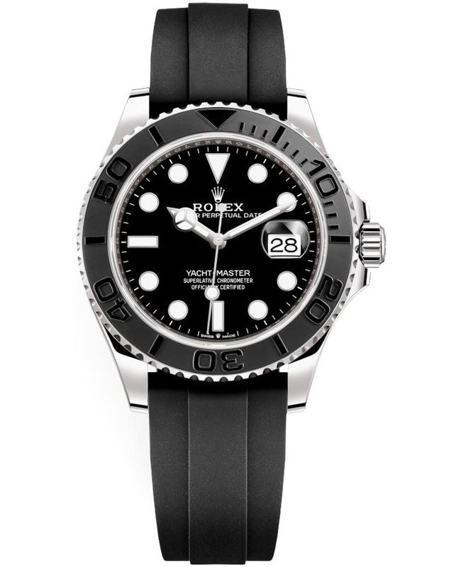 Rolex Yacht-Master 42 Black Dial 18kt White Gold Oysterflex Men's Watch M226659-0002