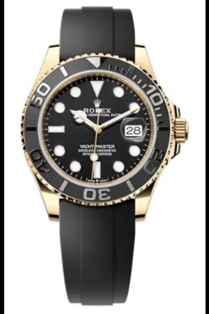 Rolex Yacht-Master 42 Black Dial 18kt Yellow Gold Oysterflex Men's Watch M226658-0001